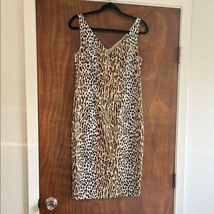 Vintage Bloomingdale’s Leopard Print Sleeveless Dress